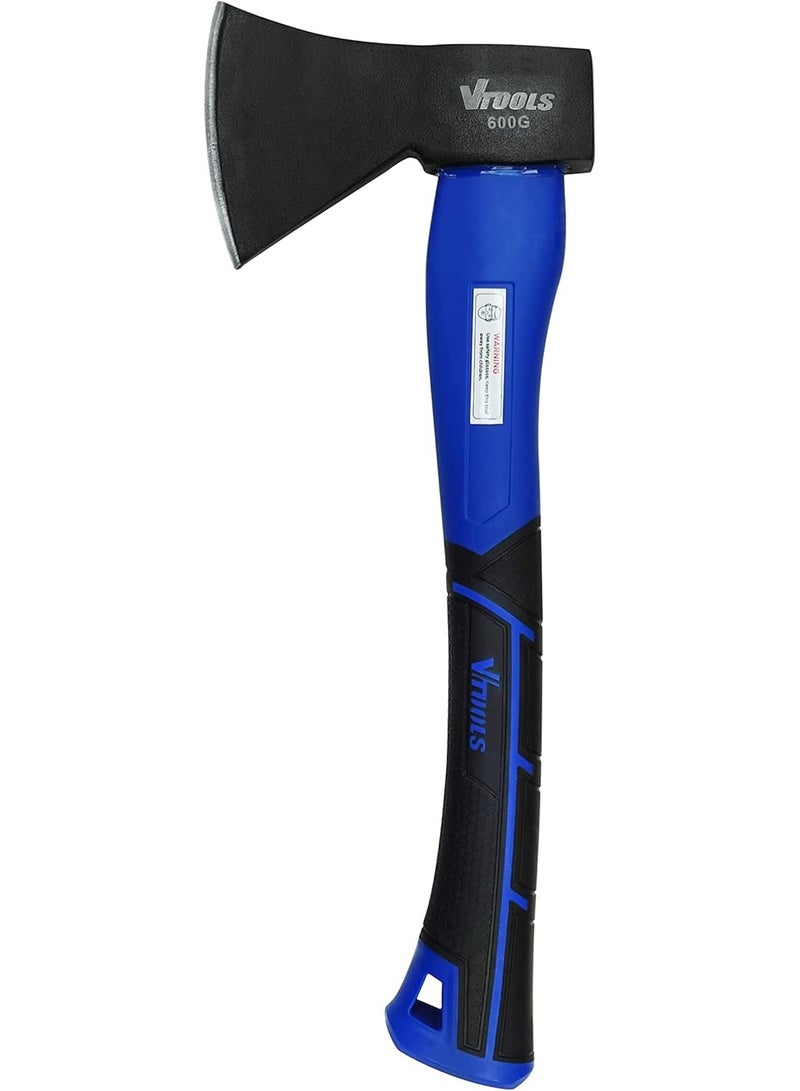 VTOOLS 15 Inch Carbon Steel Chopping Axe Hammer With Fiber Glass Handle, Hatchet for Wood Splitting and Kindling, Shock Absorbing - Image 1